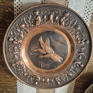 Antique Cottage Core copper plate hand engraved